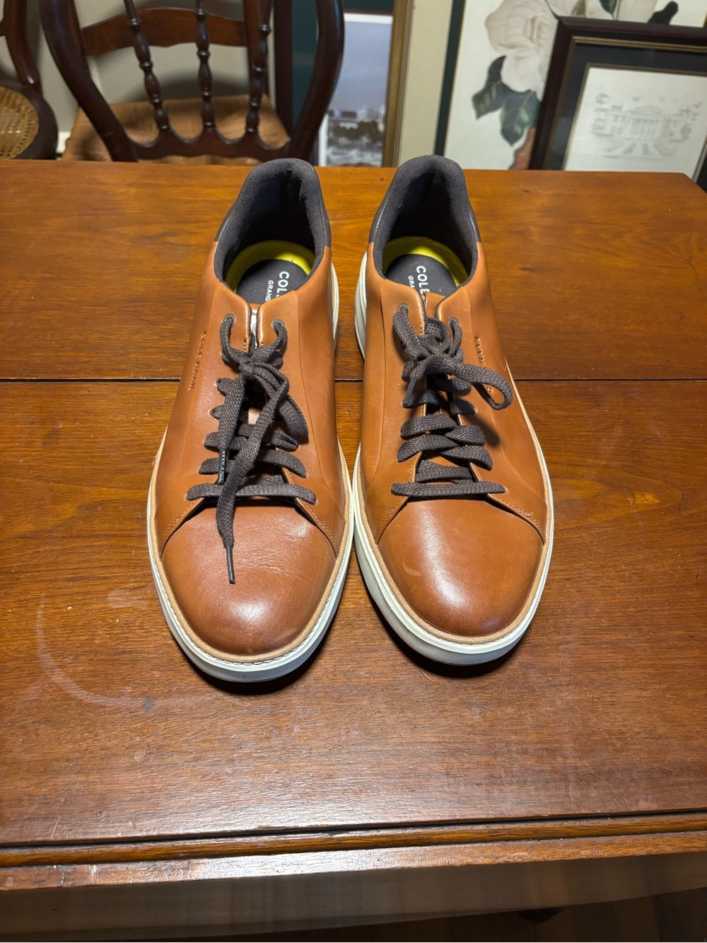 Cole Haan Men’s GrandPro Topspin 360 Leather Tan Sneakers Size 14M